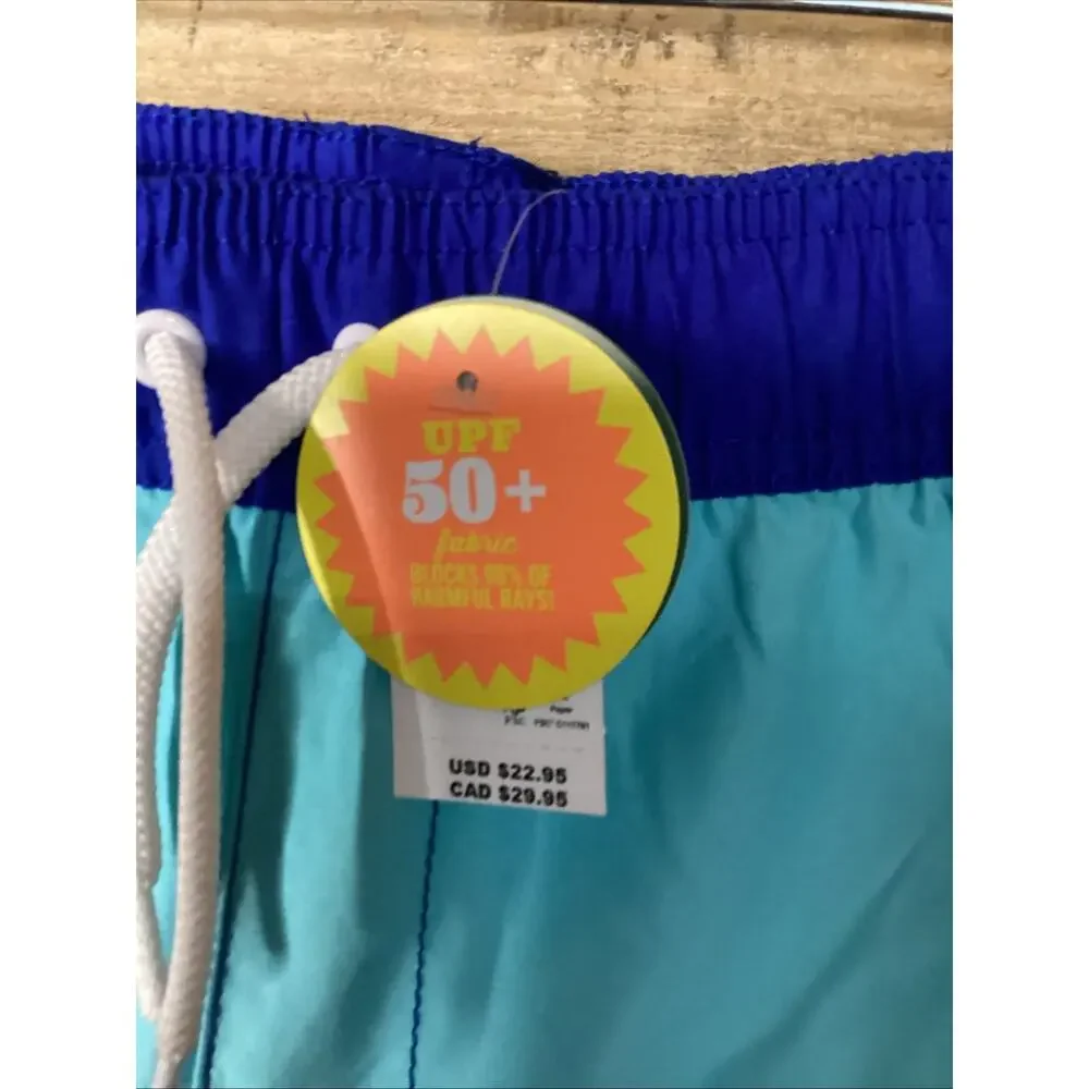 The Children’s Place Boys Renew Blue Swim Trunks Size Large (10/12)